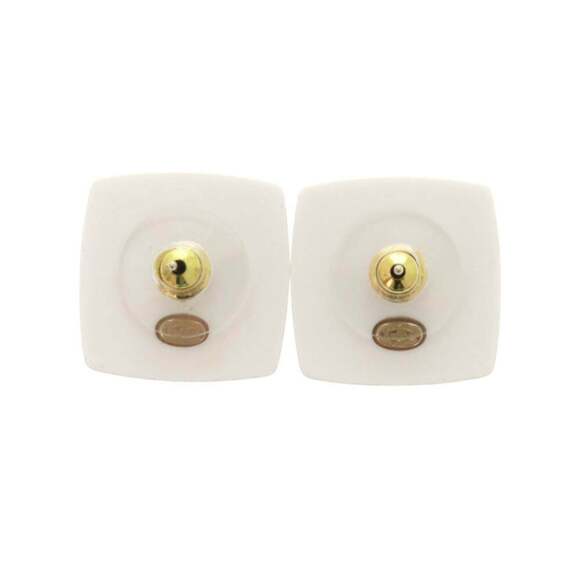 CHANEL Pink Logo Earrings